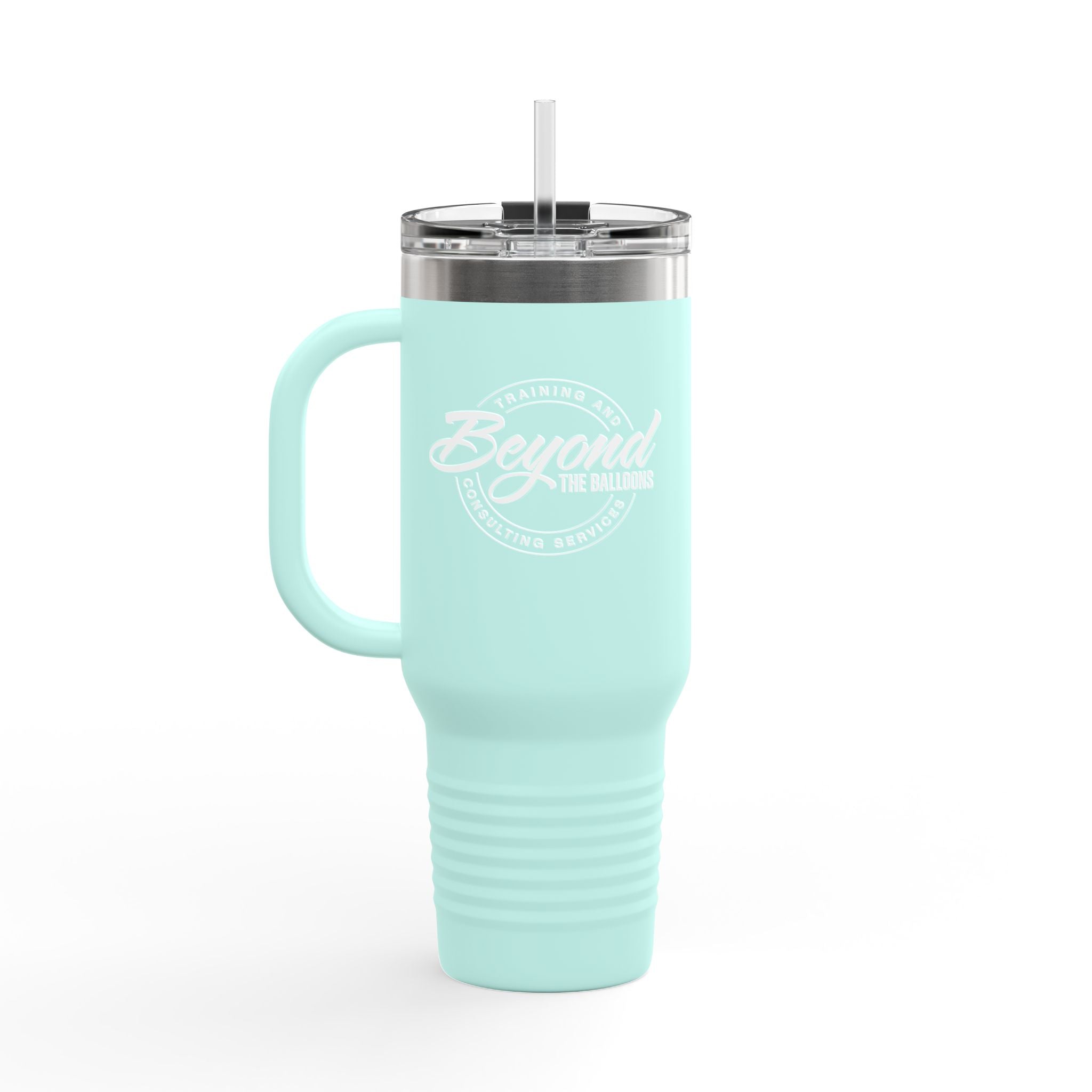 "Only Entertaining Positive Energy" Insulated Travel Mug 40 oz. by Beyond the Balloons