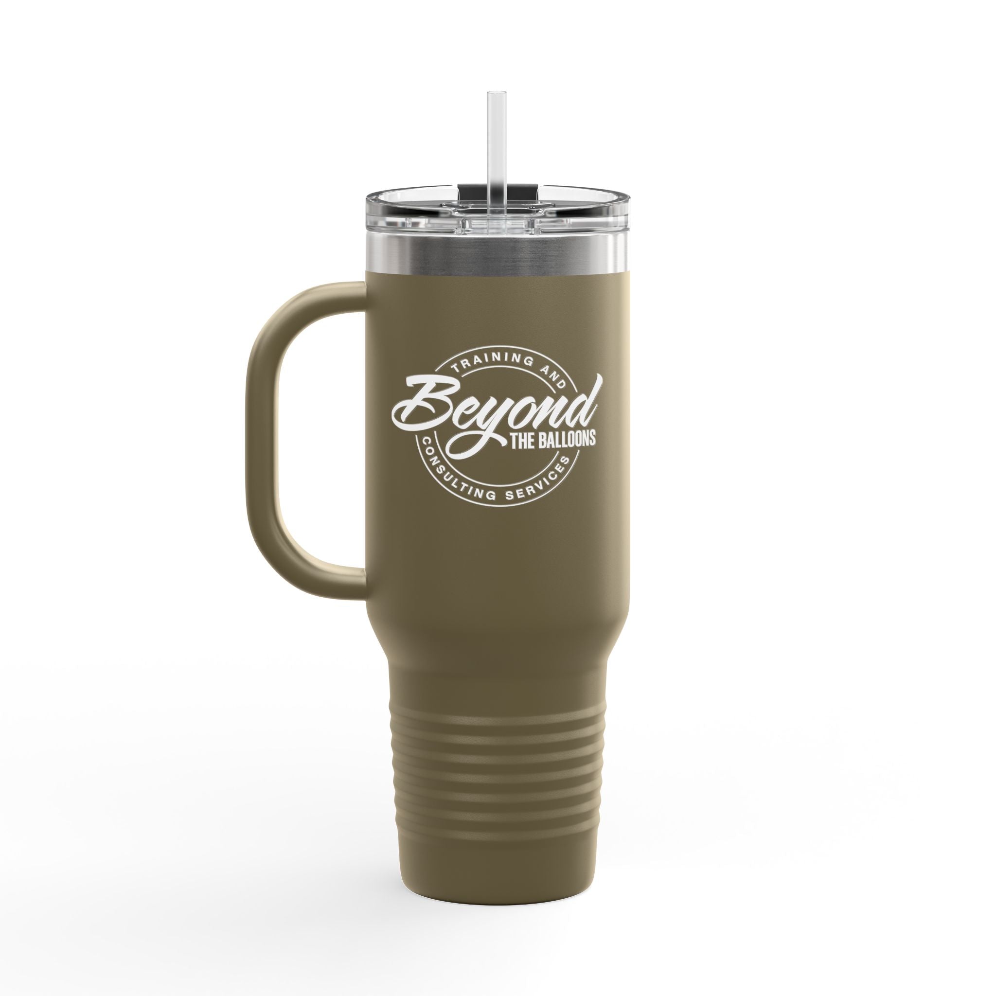 "Only Entertaining Positive Energy" Insulated Travel Mug 40 oz. by Beyond the Balloons