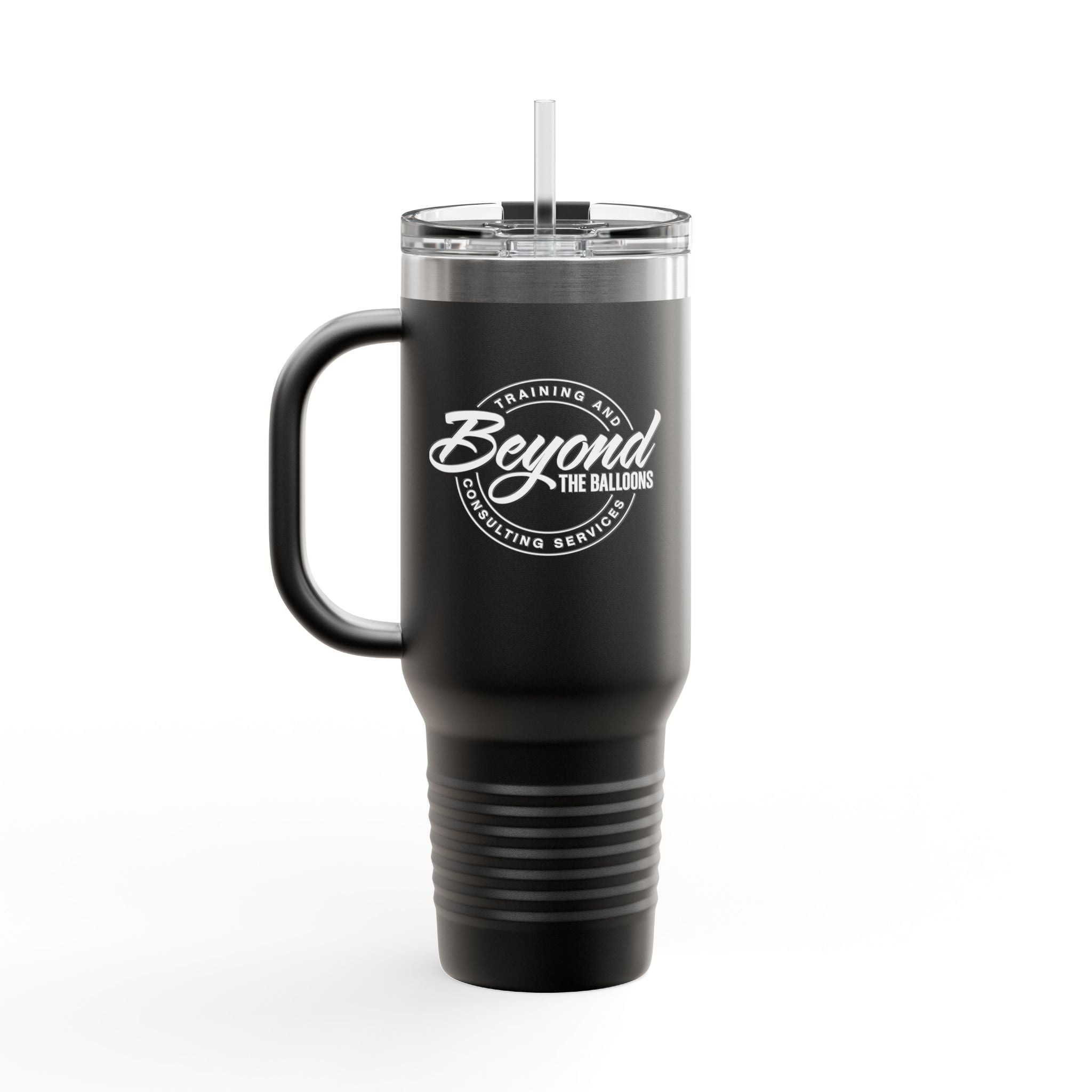 "Only Entertaining Positive Energy" Insulated Travel Mug 40 oz. by Beyond the Balloons